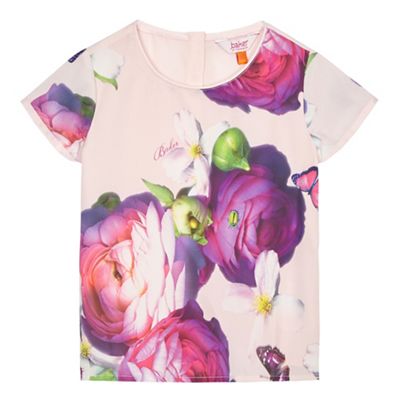 Baker by Ted Baker Girls' pink floral print top